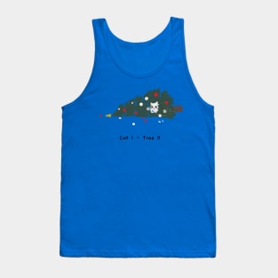 Christmas tree (white caption) Tank Top